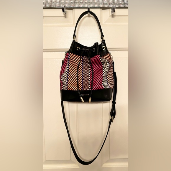 Ted Baker Taliiaa Multicolor Woven Boho Bucket Shoulder Bag BRAND NEW - Picture 2 of 11